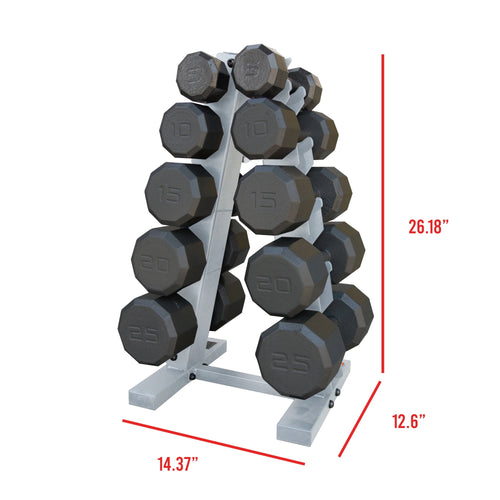150 Lbs. Dumbbells Set with Rack R960077