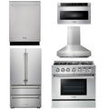 36 Gas Range, Range Hood, Microwave, Refrigerator, Dishwasher W5350