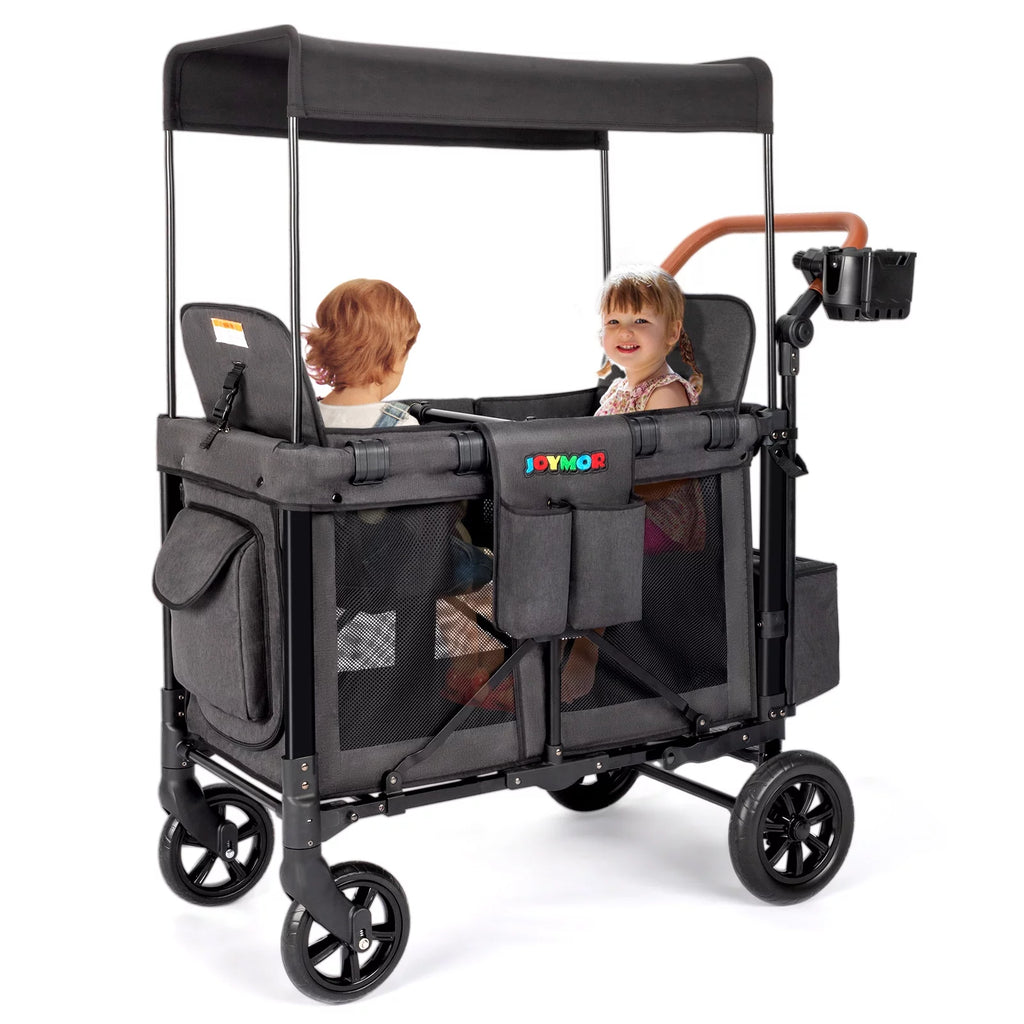 Double Stroller Wagon with 5 Point Harness Y475