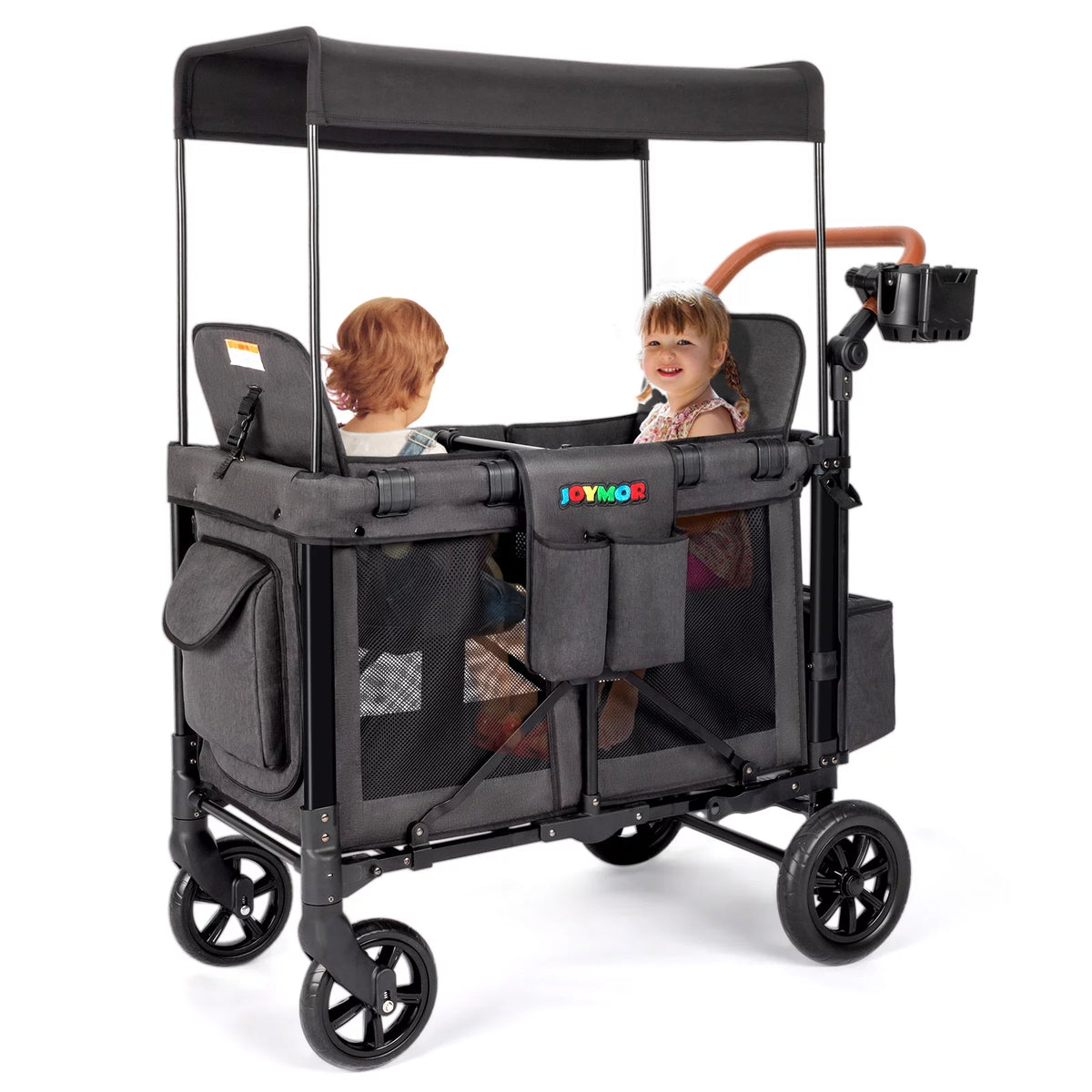 Double Stroller Wagon with 5 Point Harness Y475