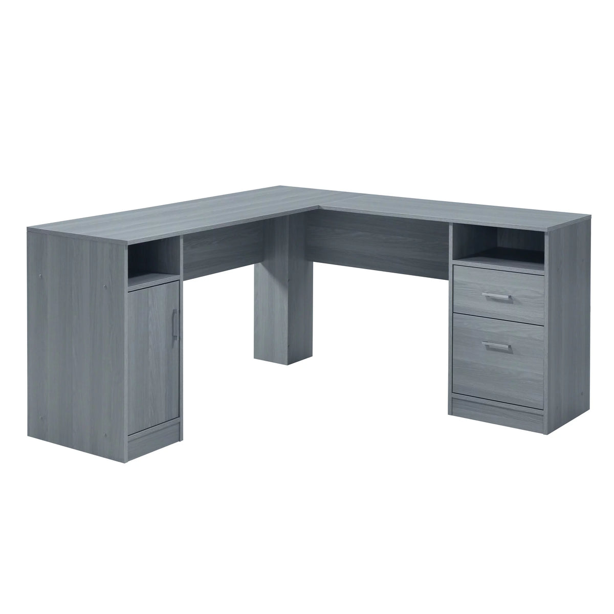 L-Shape Desk with Storage D3679