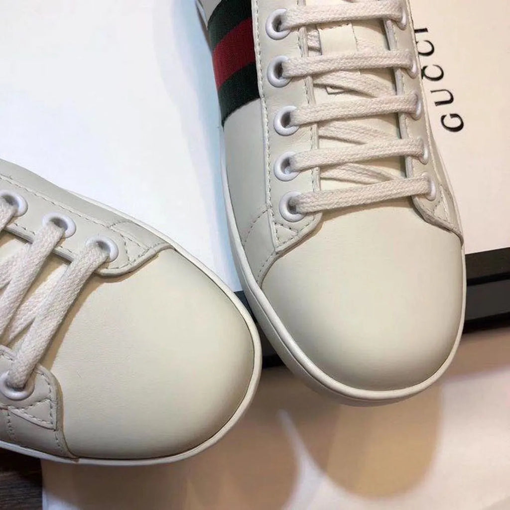 White Calfskin Leather Sneakers C599
