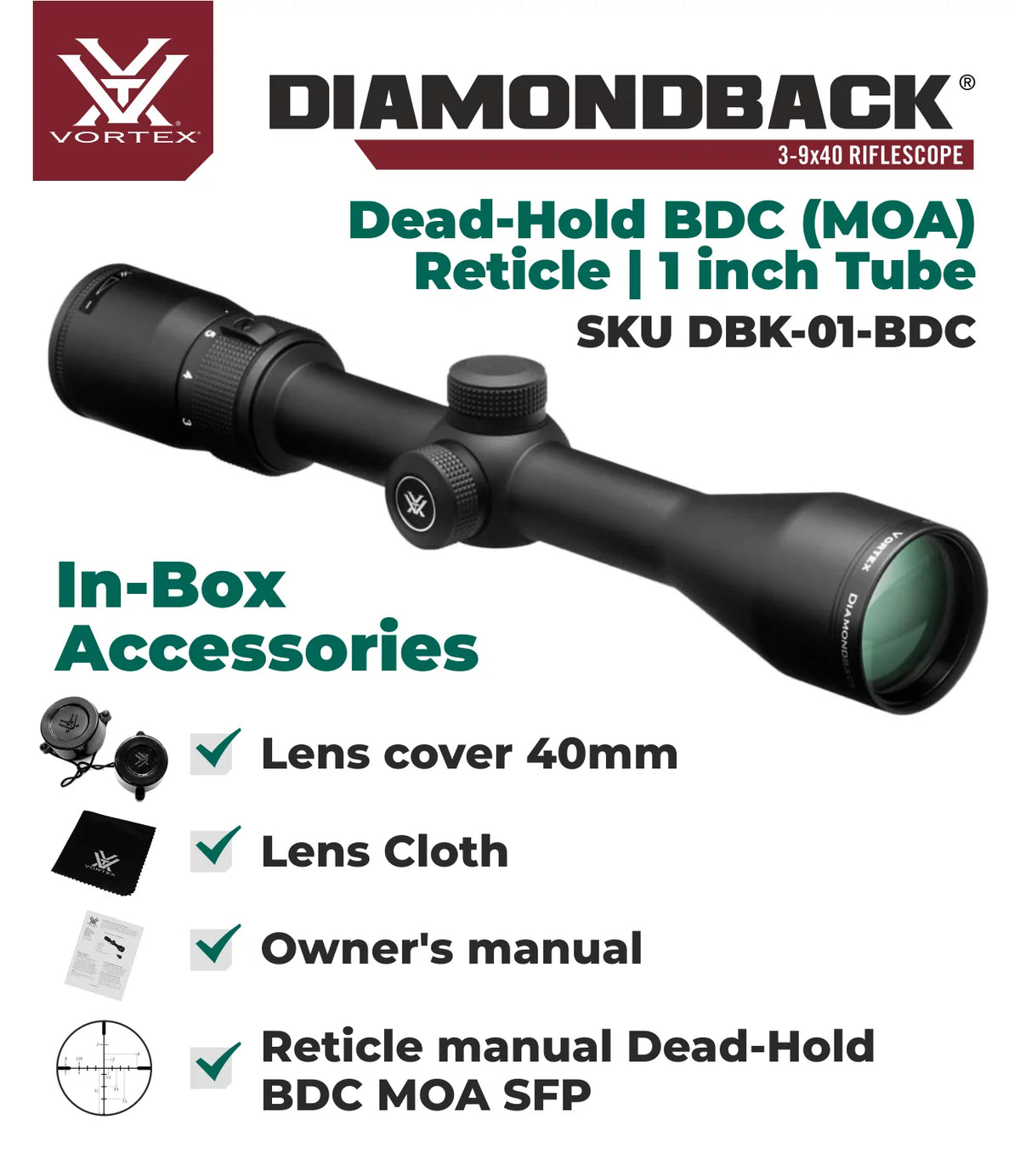 3-9x 40 SFP Riflescope E575005