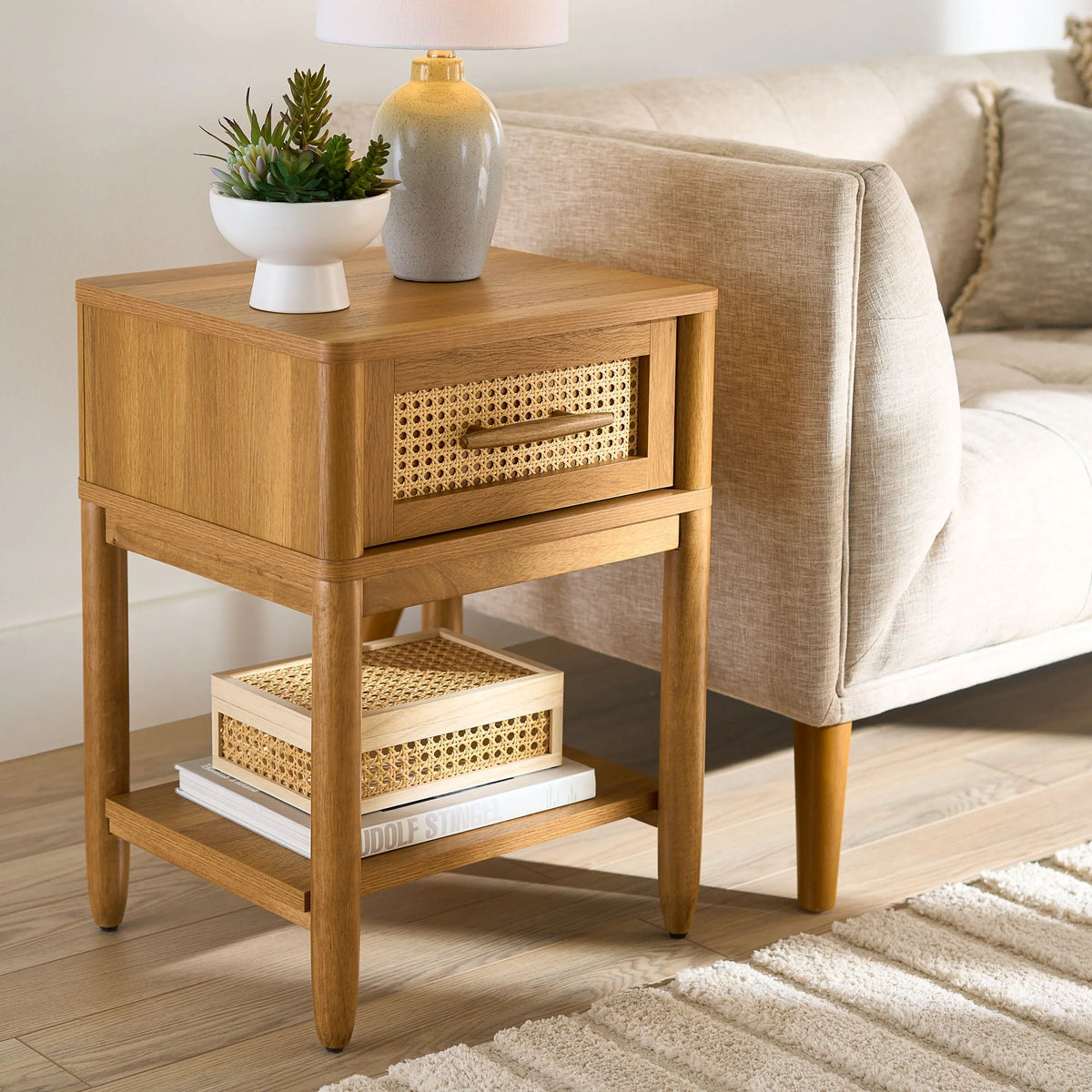 Light Honey Finish Nightstand P970