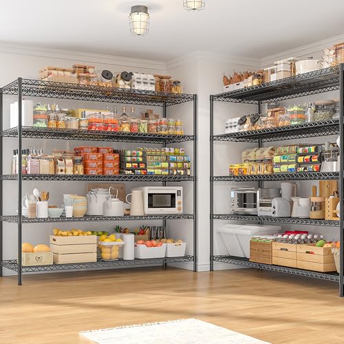 55.5" W 5 Tier Metal Shelving Unit R75606