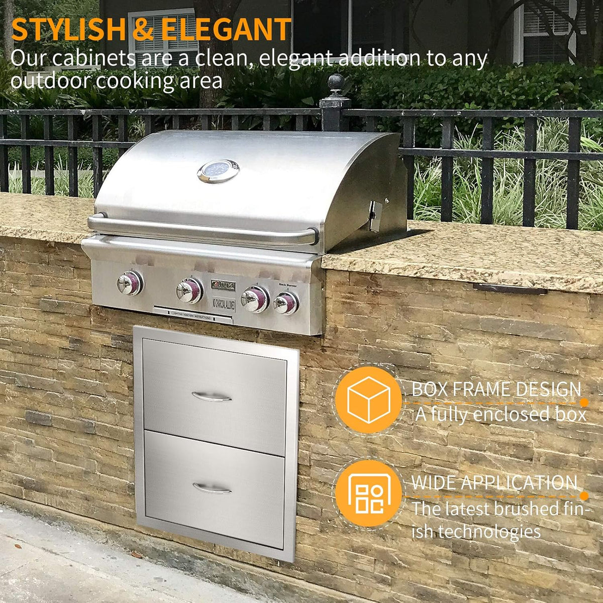 Stainless Steel Outdoor Barbecue Drawers B395