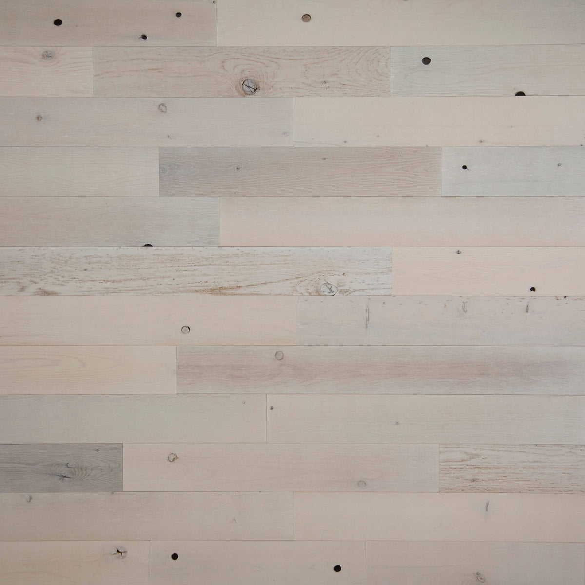 Reclaimed Wooden Wall Planks Peel and Stick 10 Sq. ft Coastal White G954