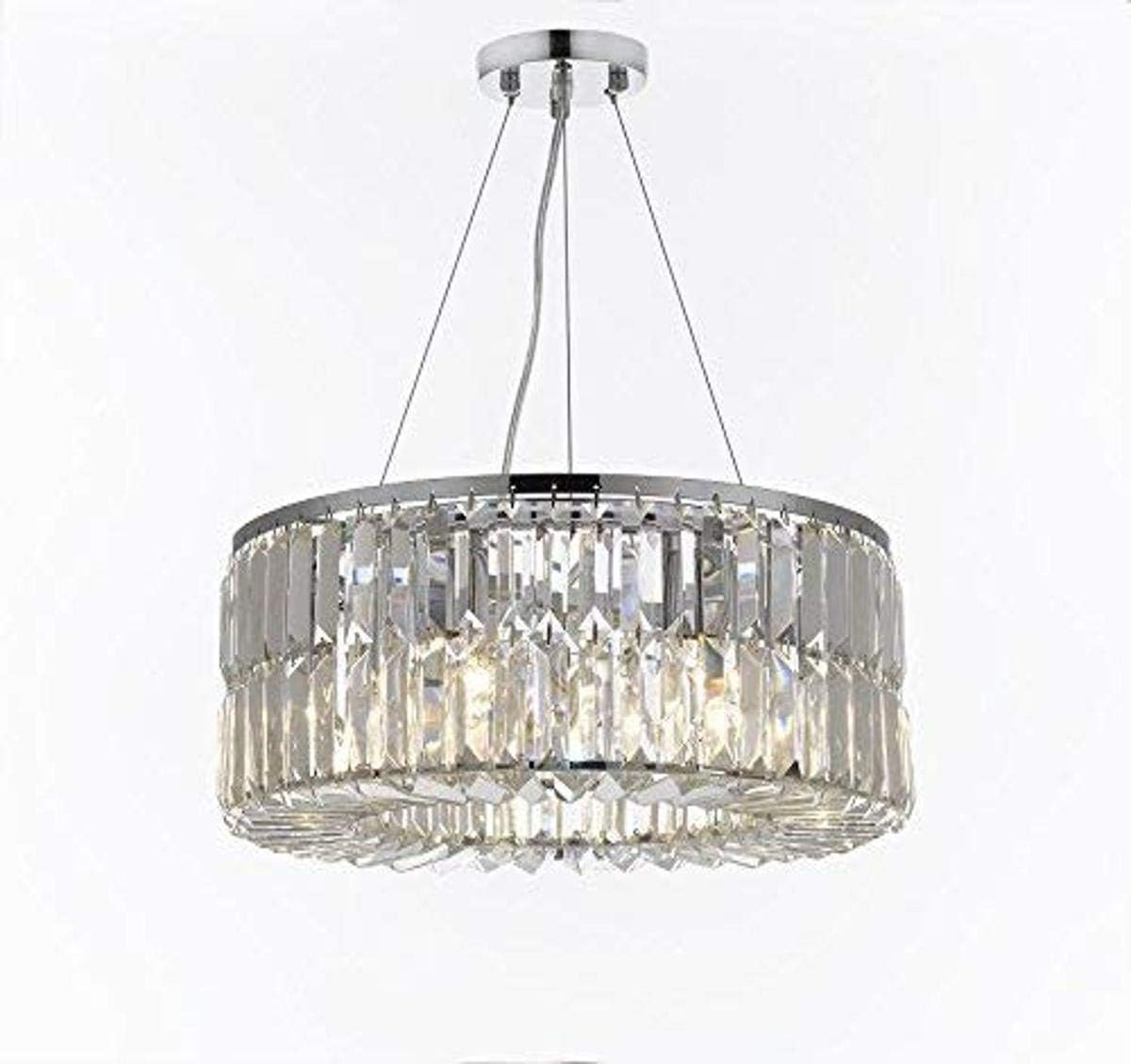 18-inch Hanging Chandelier with Clear Crystals A7867
