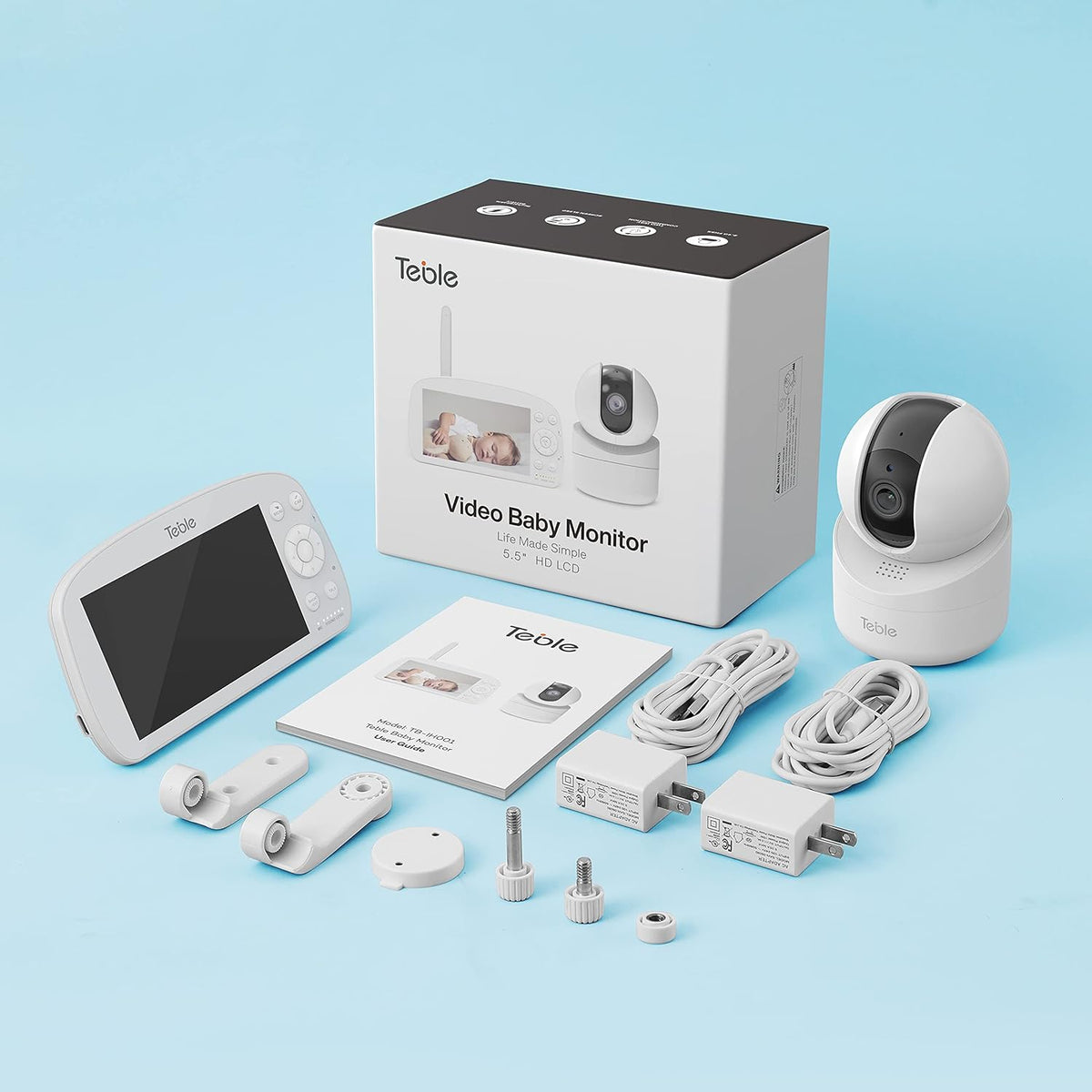 5.5" HD Video Baby Monitor with Camera and Audio N370