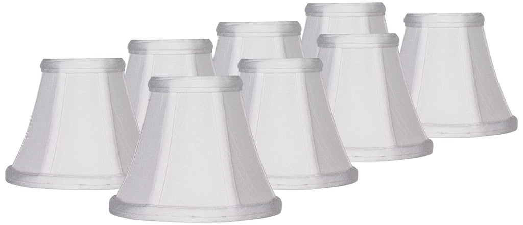 Set of 8 White Small Chandelier Lamp Shades E978688
