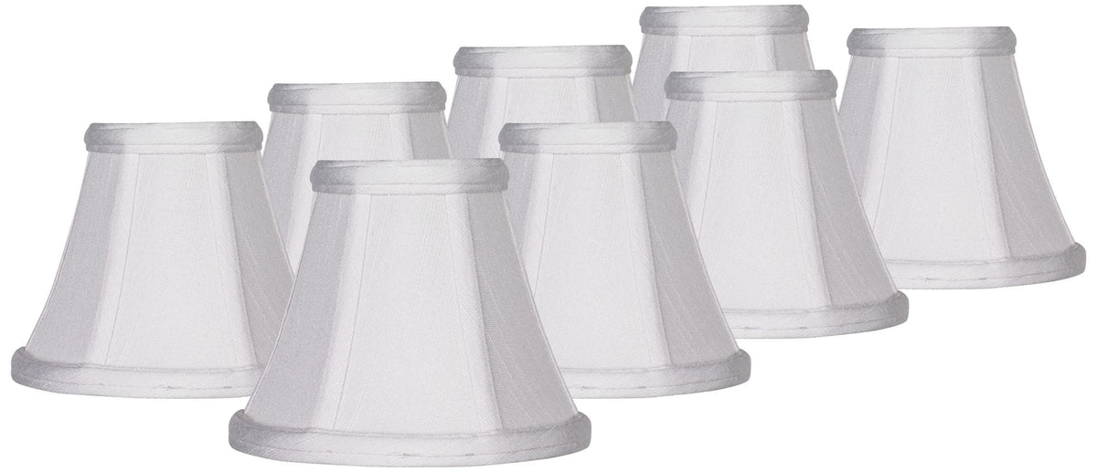 Set of 8 White Small Chandelier Lamp Shades E978688