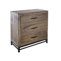 Brown Solid Wood Three Drawer Chest U100327