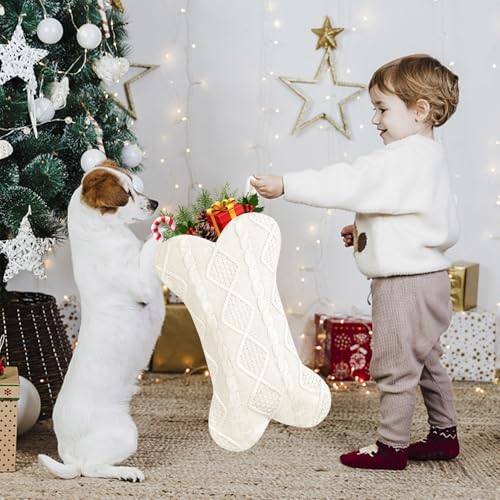 18 Inch Knitted Dog Christmas Stocking E256226