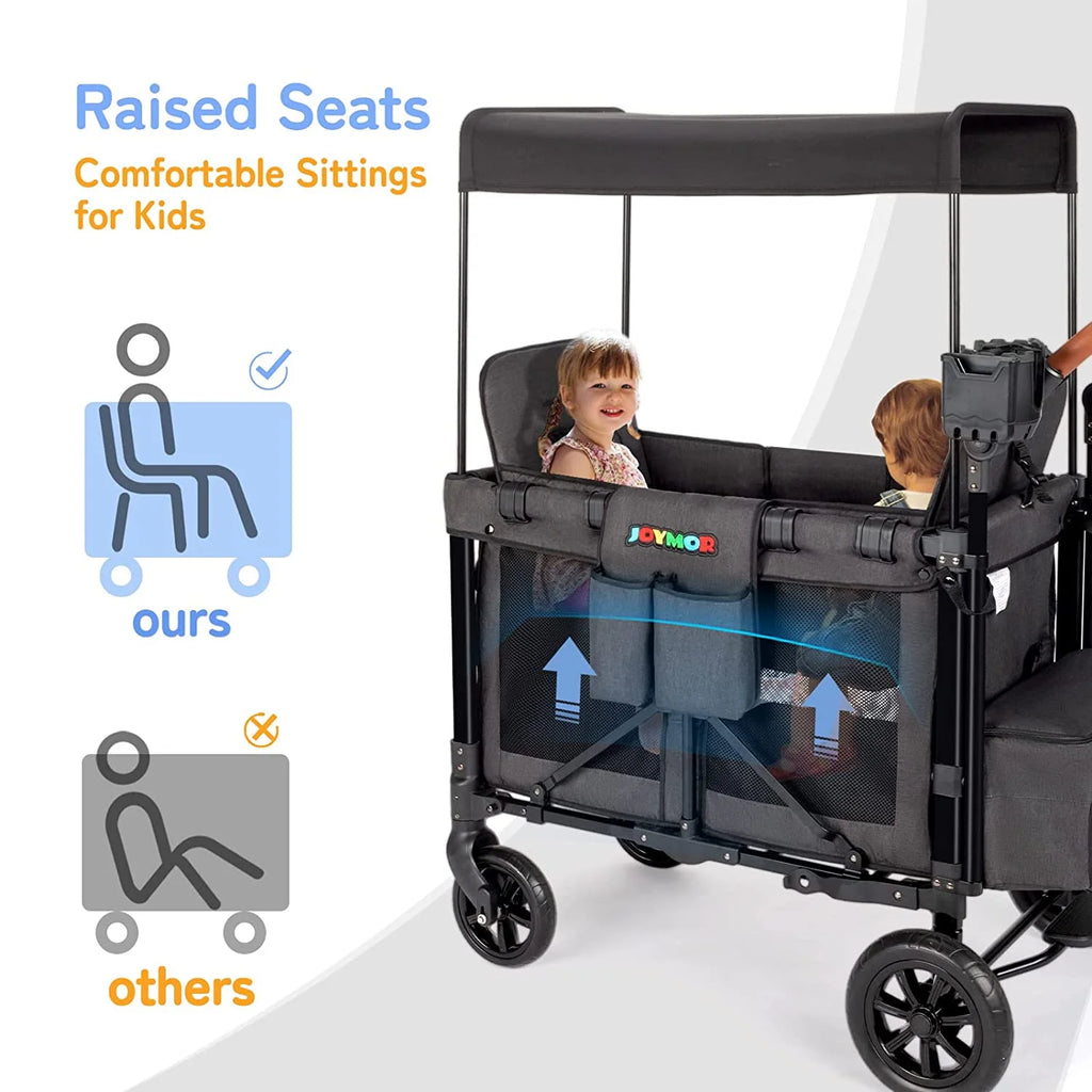 Double Stroller Wagon with 5 Point Harness Y475