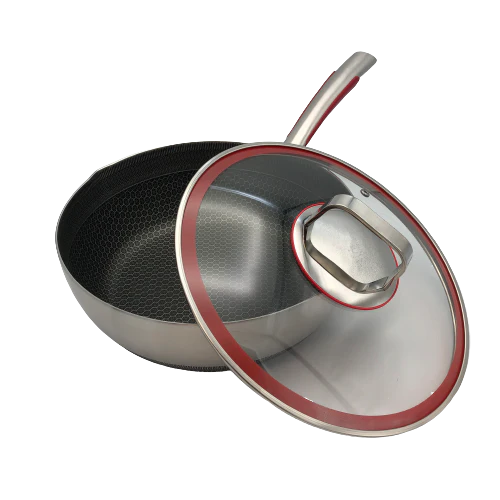 28cm Wok with Glass Lid A36032