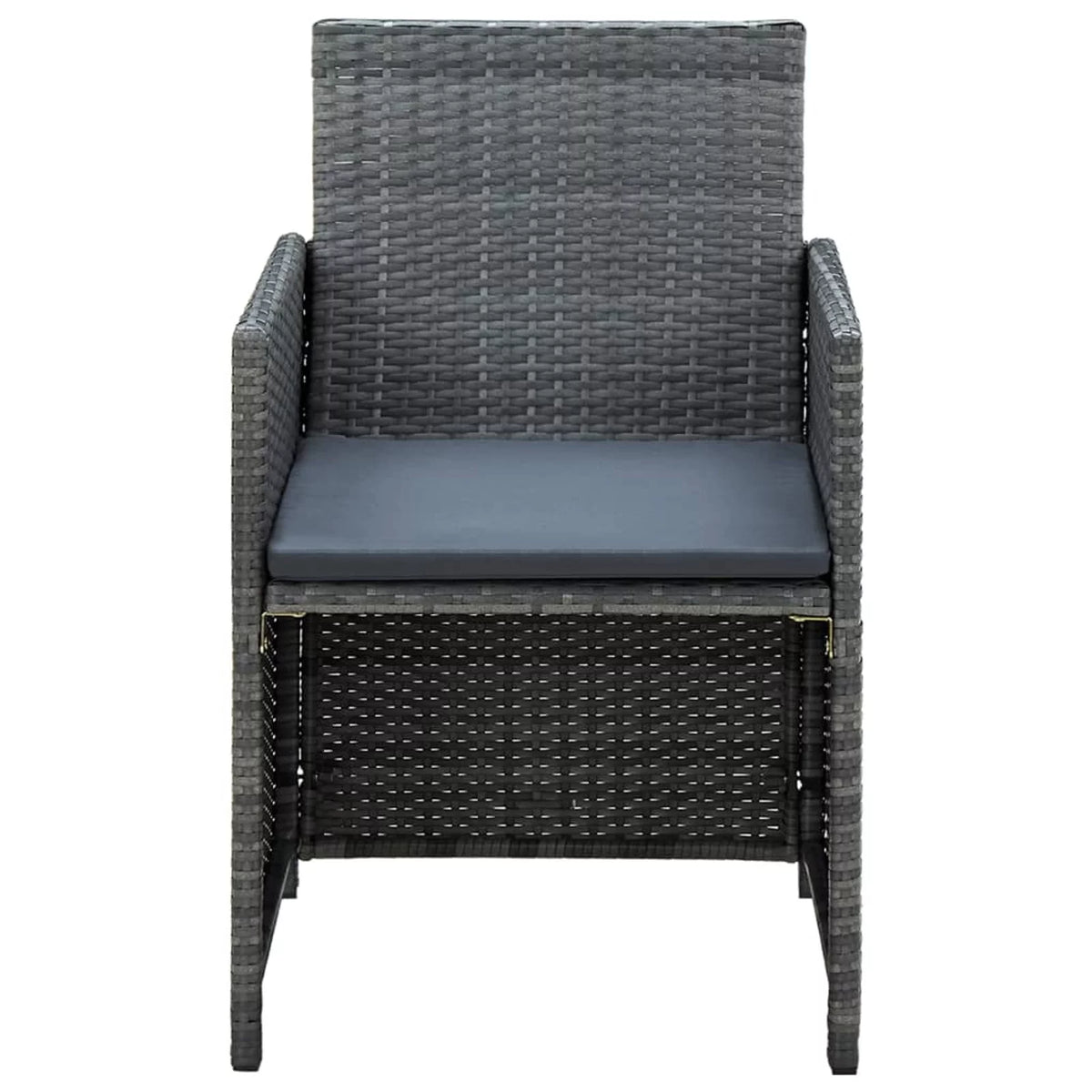 4 Piece Poly Rattan Patio Set with Cushions J54595