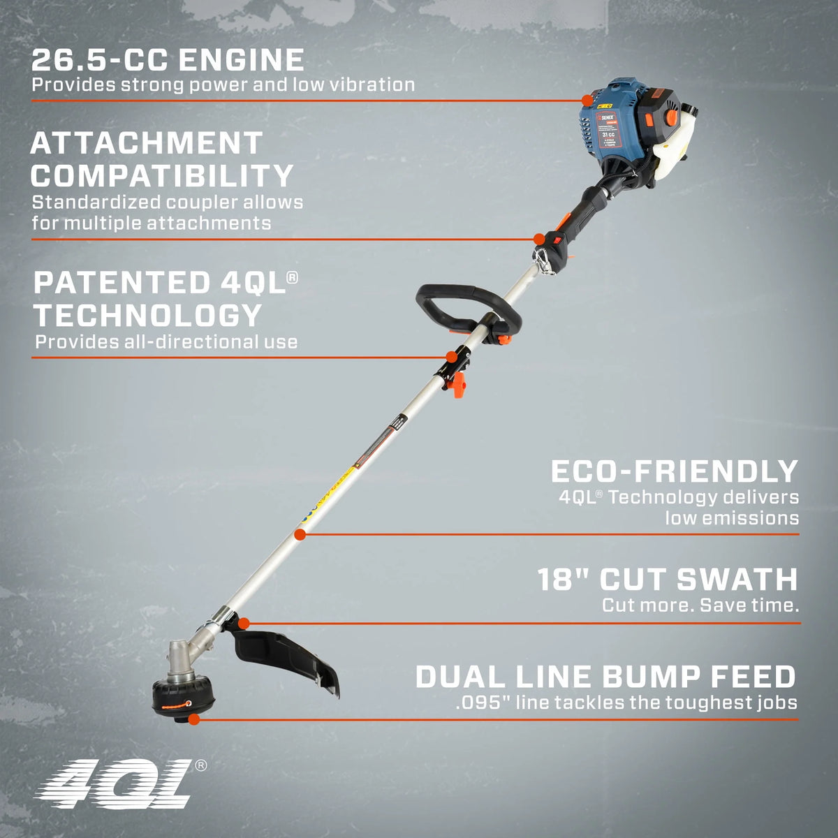 31 cc 4-Cycle Gas Powered String Trimmer I2166