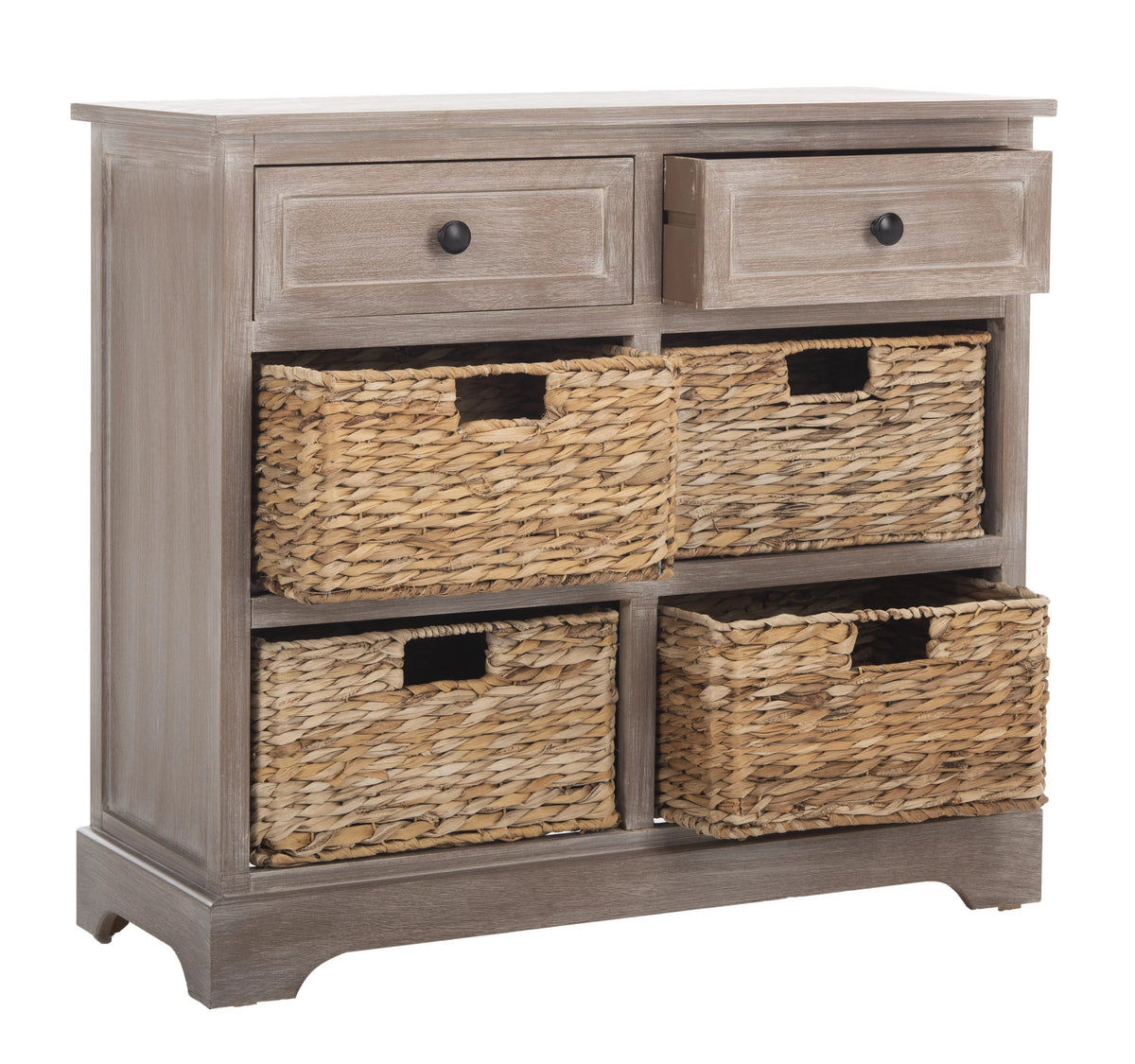 2-Drawer Storage Unit with 4 Wicker Baskets K8716