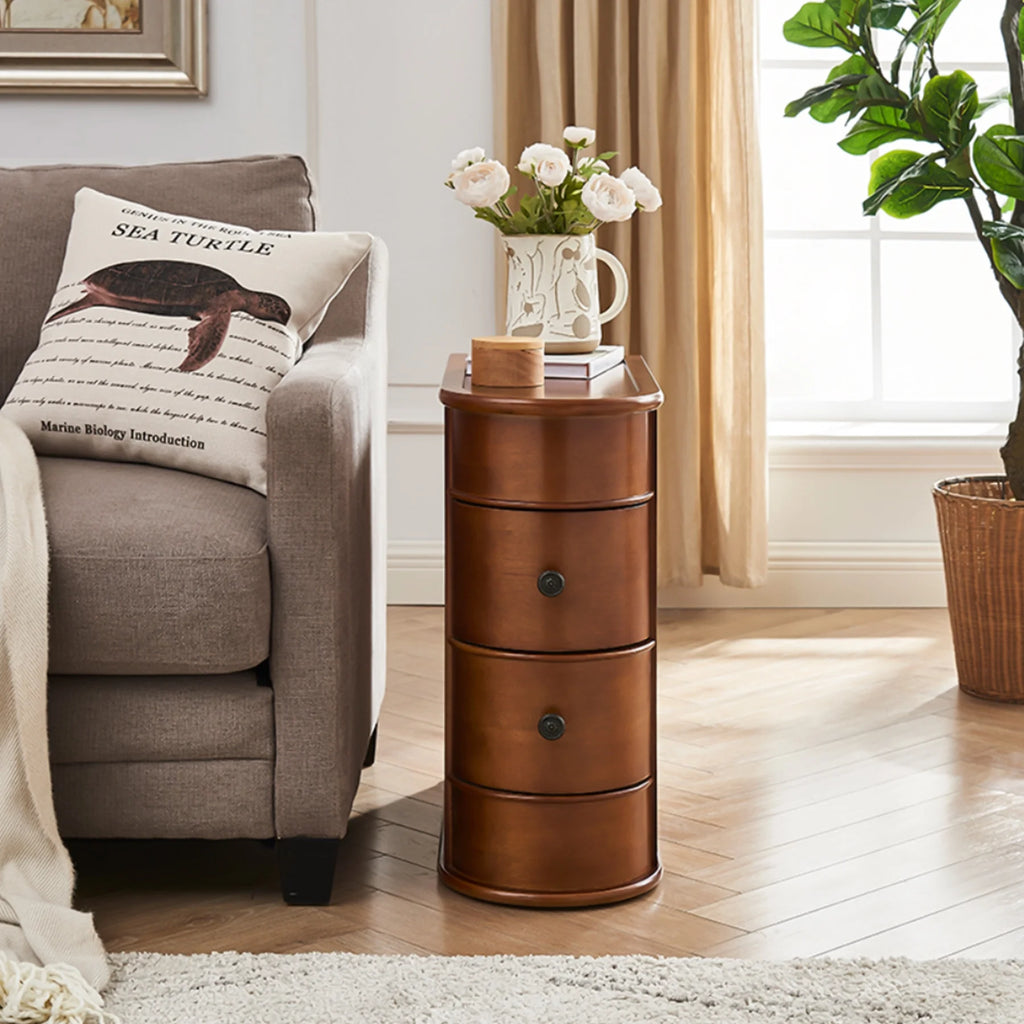 Brown 2-Drawer Wood End Table T915955