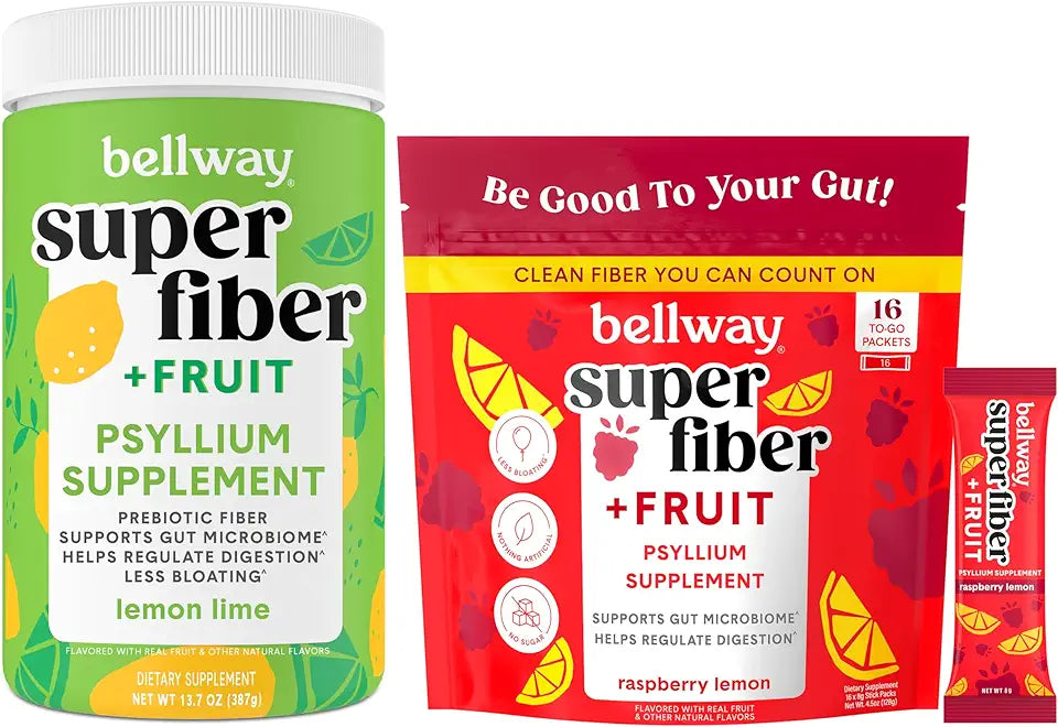 Lemon Lime Raspberry Lemon Super Fiber Powder Packets P92956