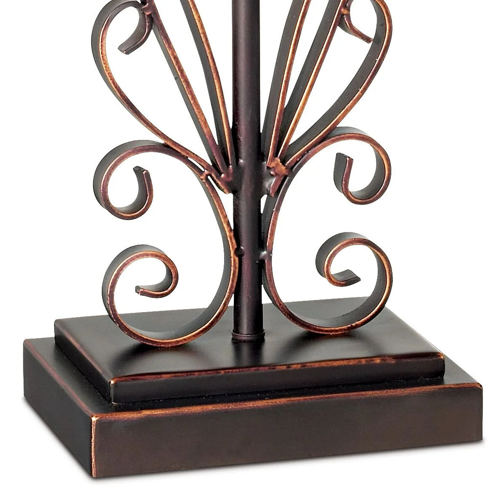 Traditional Iron Bronze Table Lamps Set of 2 G98565