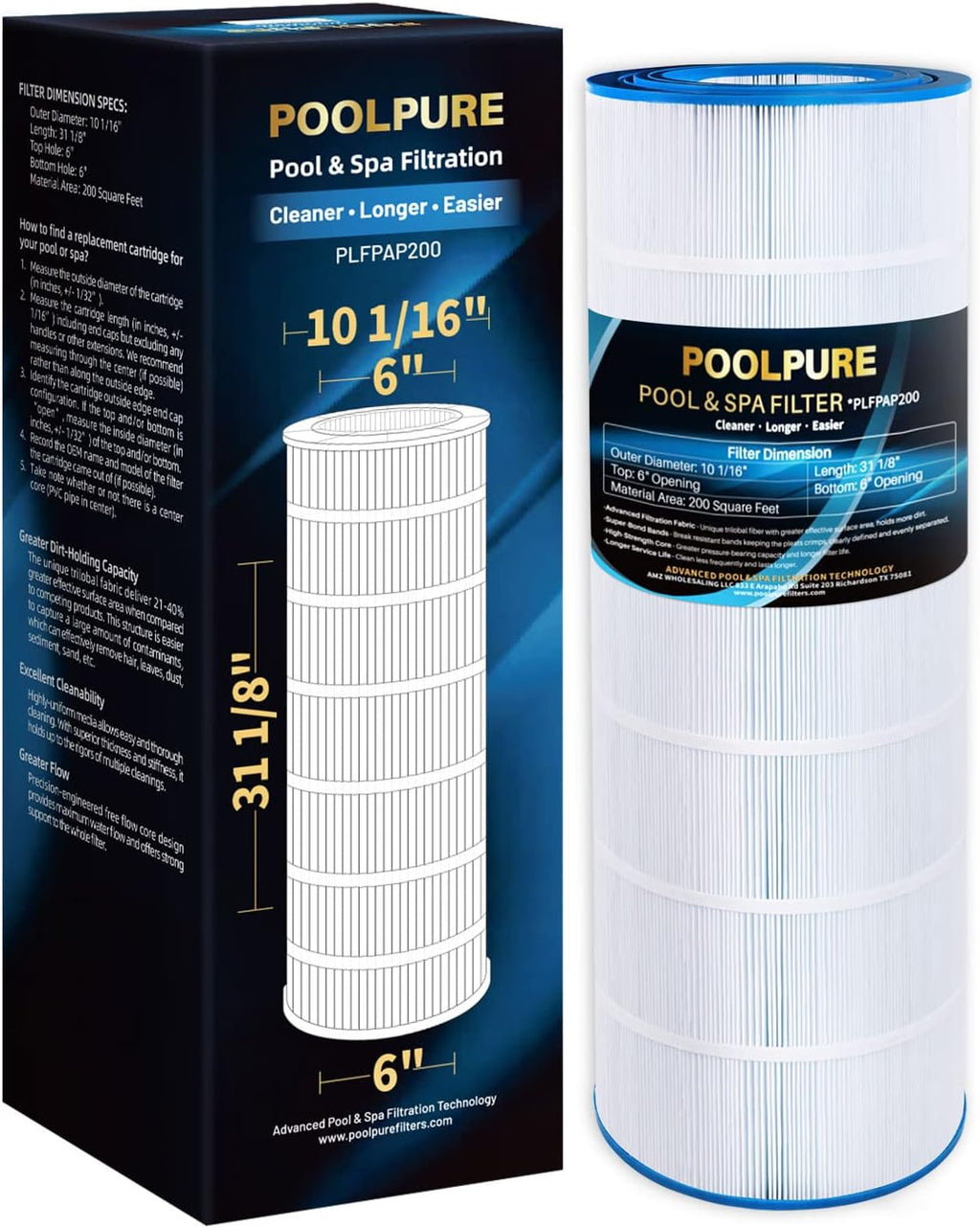 200 sq.ft Pool Filter Cartridge 1 Pack S159