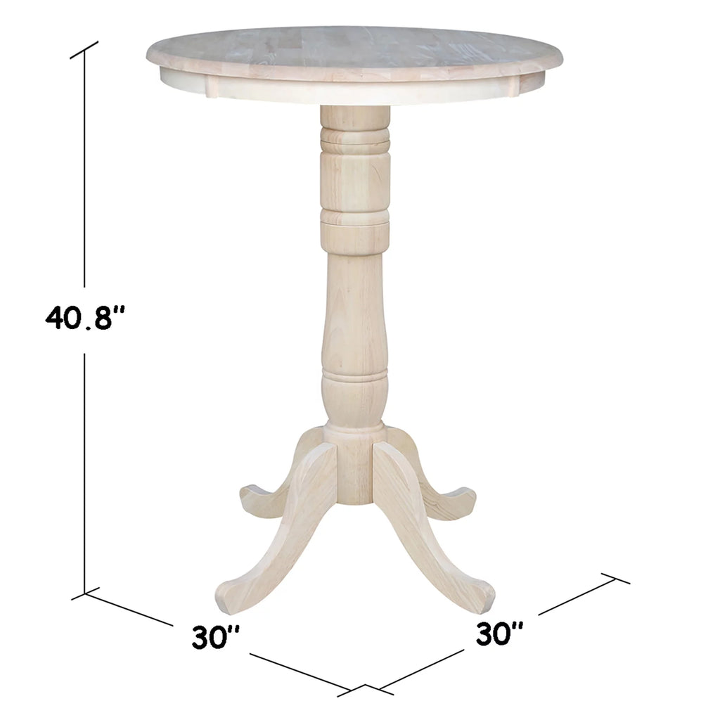 Unfinished Wood Bar Table Y22819