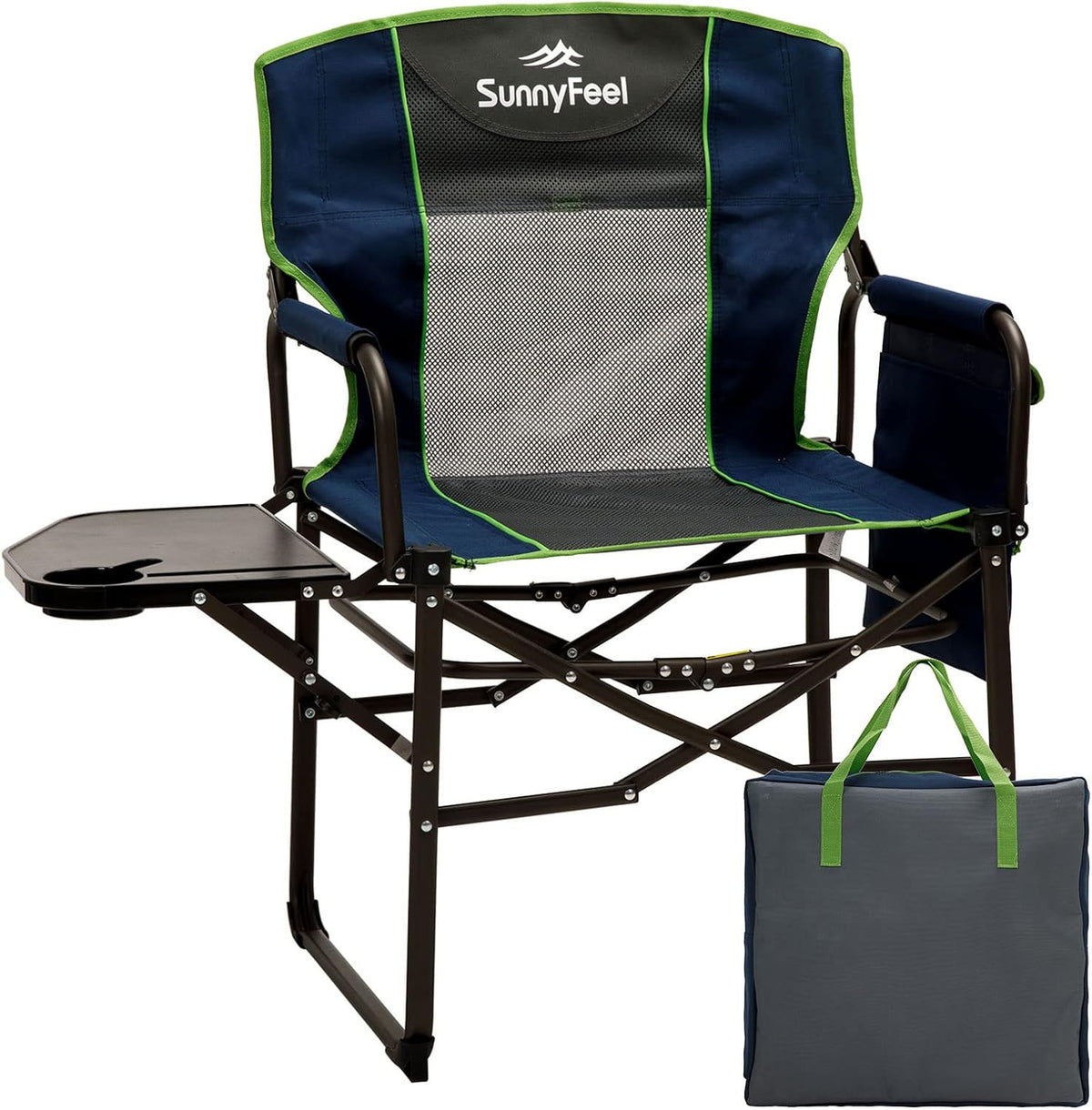 Oversized Portable Folding Camping Chair with Side Table G1669