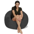 Memory Foam Bean Bag Chair 3 ft Gray X6834