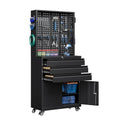 Metal Garage Storage Cabinet with Wheels, 3-Drawer Rolling Tool Cabinet E825