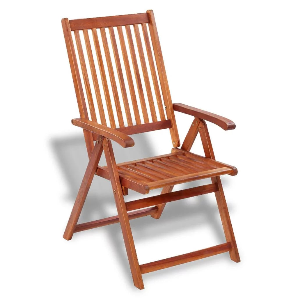 Folding Garden Chairs 2 pcs Solid Acacia Wood Brown U662104
