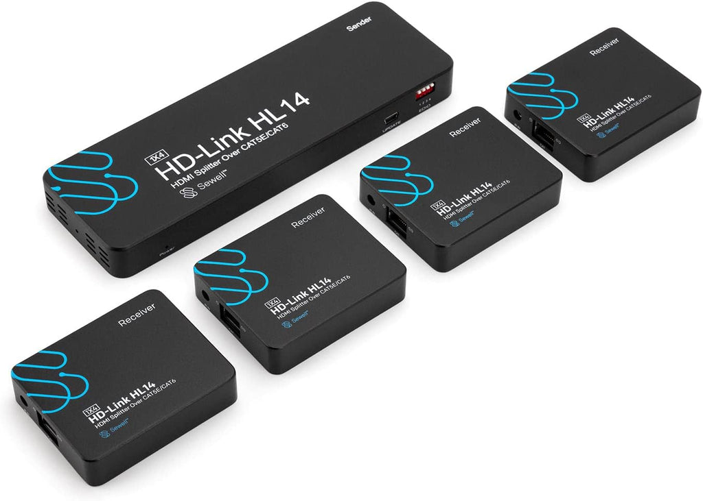 1x4 HDMI Extender Splitter Over cat5e/6, 160 ft, Black H306