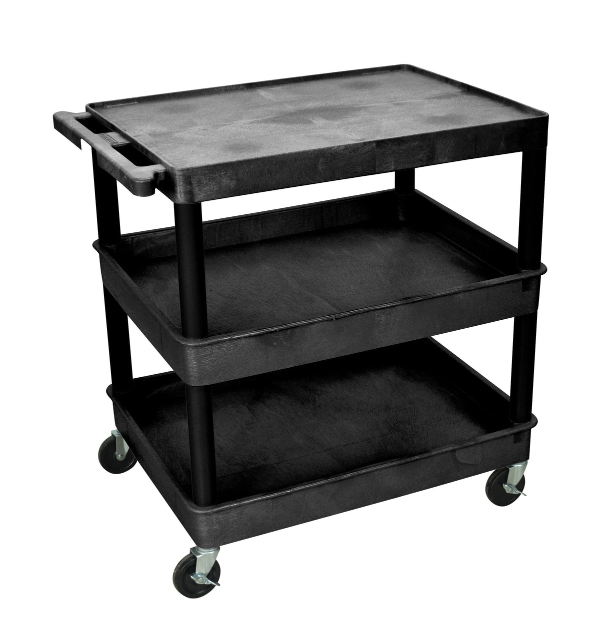 3 Shelf Black Tub Cart B3294