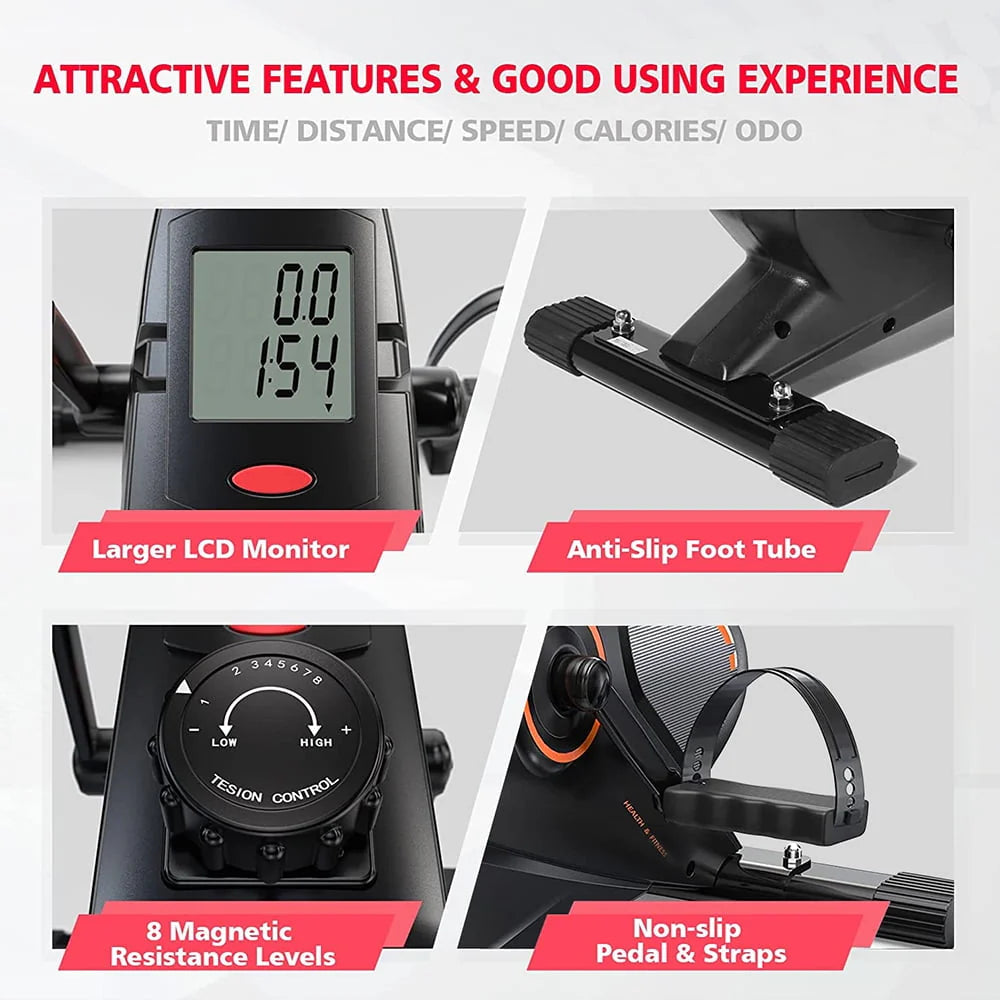 Magnetic Under Desk Bike Pedal Exerciser with LCD Display R511