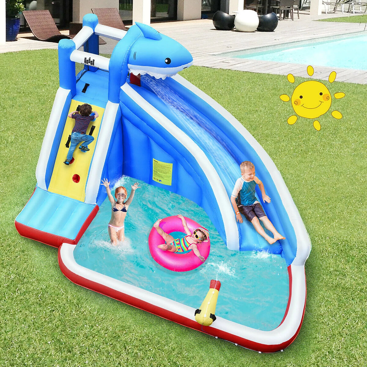 Inflatable Water Slide Bounce House Castle Splash Water Pool C1712