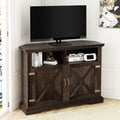 44'' Espresso Corner TV Stand with Double Doors T334711