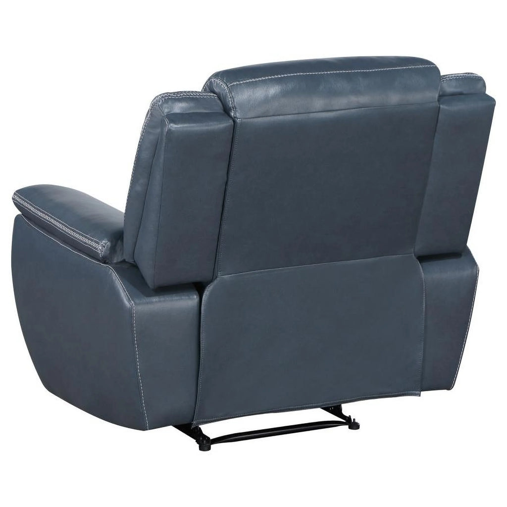 Blue Upholstered Recliner Chair F12189