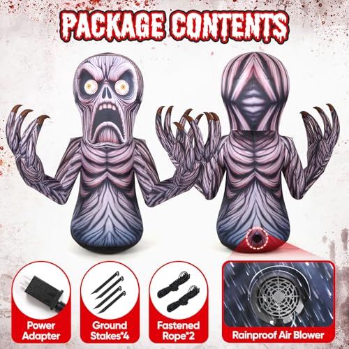 8FT Halloween Inflatable Skeleton Tree with LED Lights F459715