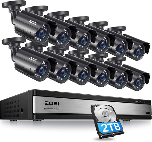 16CH 1080P Security Camera System with 2TB Hard Drive S2710