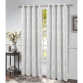 Floral Jacquard Grommet Window Panel, White, 54x84 Inches B184
