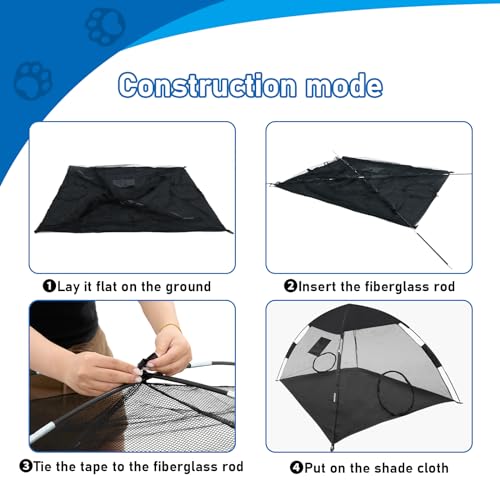 Mesh Cat Tent Outdoor Portable Playpen A599682