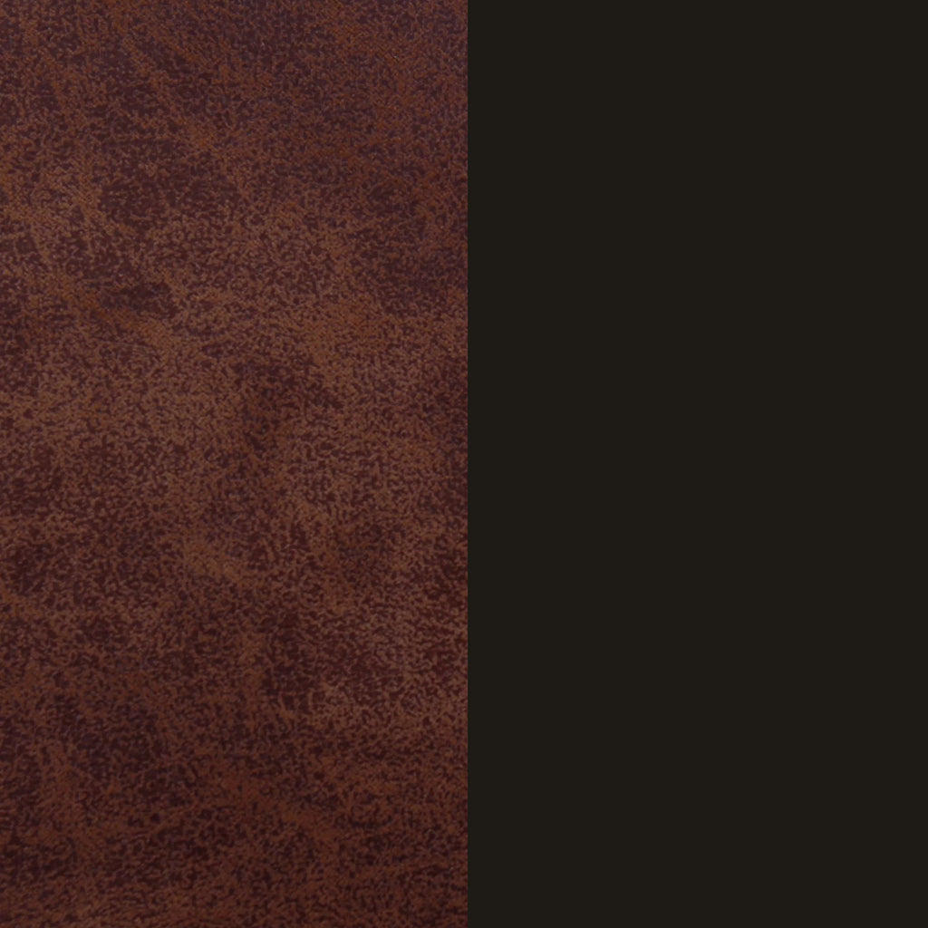 Brown Backless Upholstered Bar Stool with Metal Base U95866