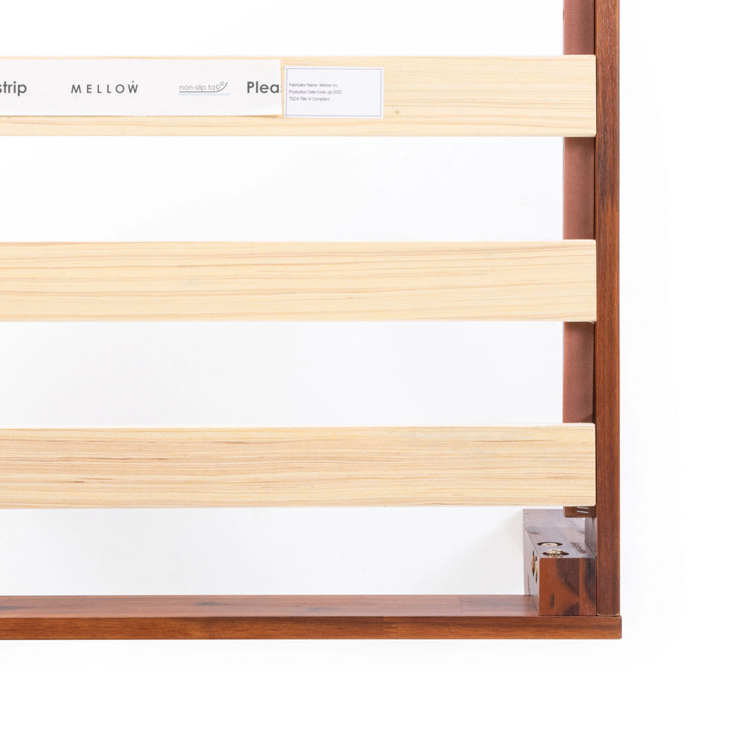 12" Solid Wood Platform Bed with Wooden Slats, Queen, Cherry J319