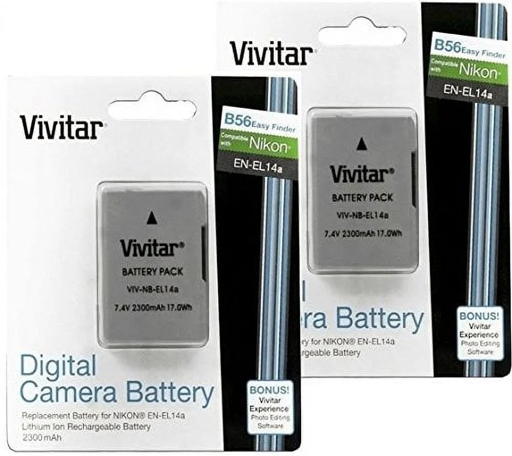 2300 mAh 2 Pcs Li-Ion Battery with Charger W8651
