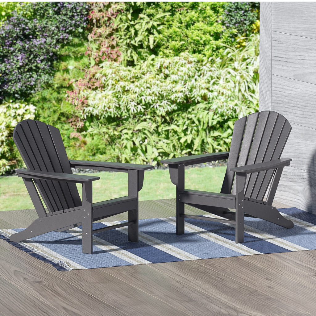 Red All Weather Poly Patio Adirondack Chair Set of 2 V7623