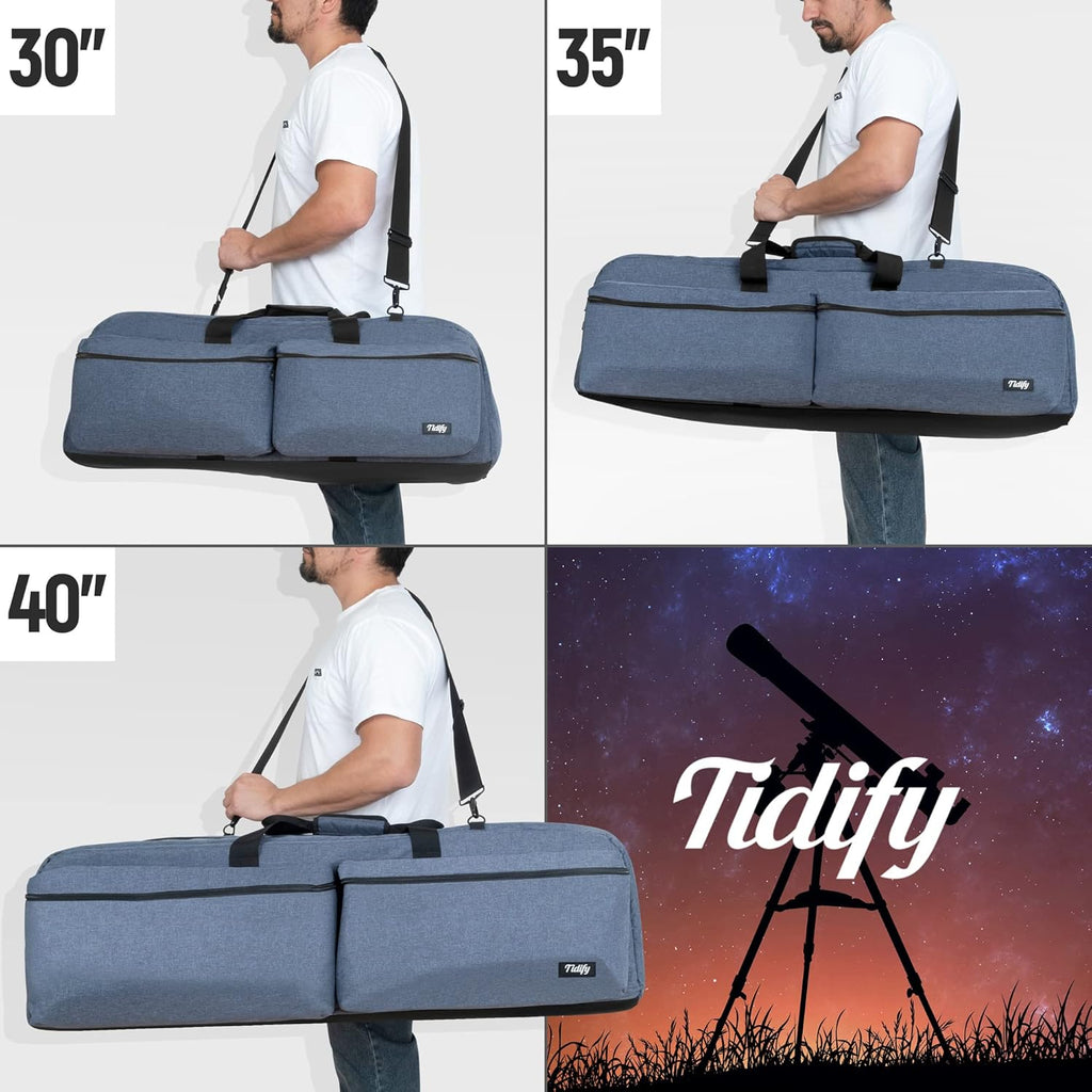 Telescope and Tripod Case/Bag with Padded Accessories Pockets K8761