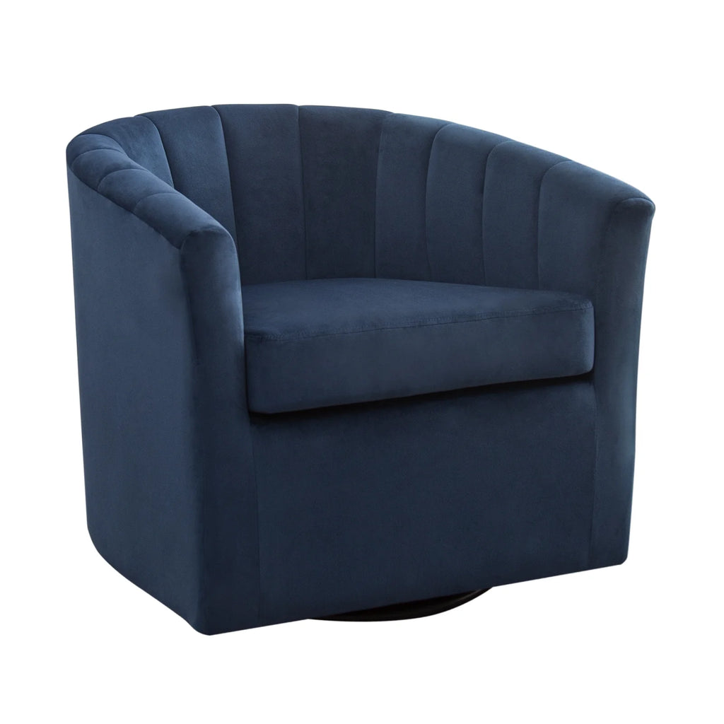 Blue Velvet Swivel Accent Chair N52601
