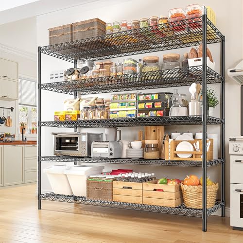 55.5" W 5 Tier Metal Shelving Unit R75606