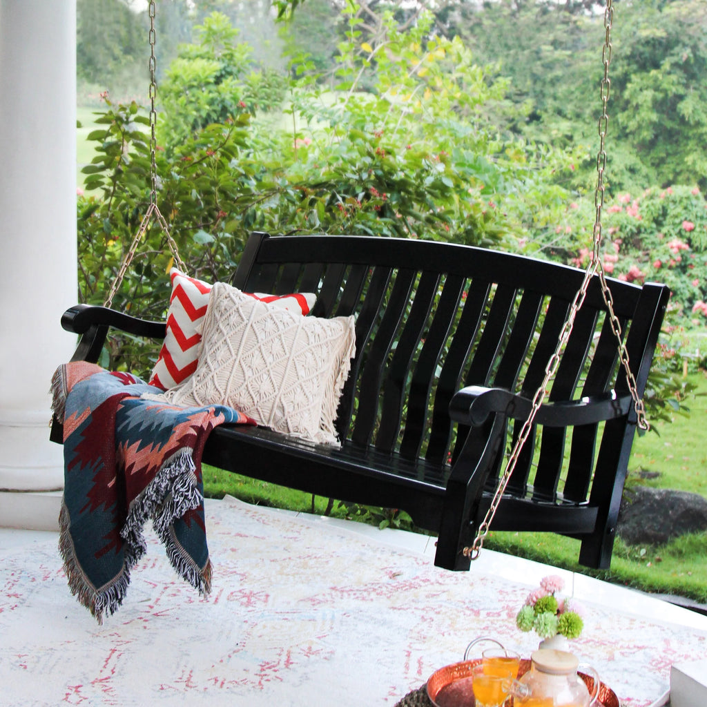 Mahogany Wood Porch Swing A310442
