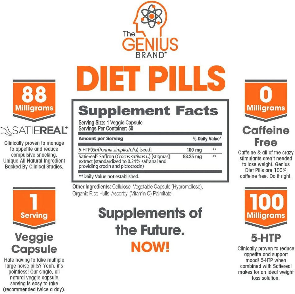 Diet Pill Appetite Suppressant Fat Burner Thermogenic Supplement B52220